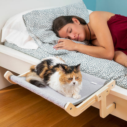 Katzenhängematte Hamacat von InnovaGoods in Grau und Beige – Produktansicht