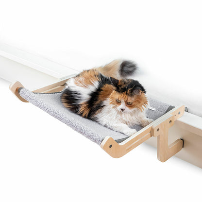 Katzenhängematte Hamacat von InnovaGoods in Grau und Beige – Verpackung