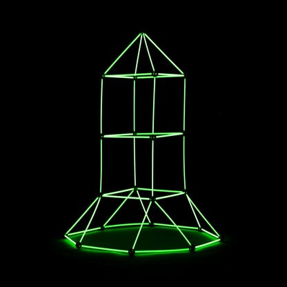 InnovaGoods Builkitt Kinder-Baukasten mit 155 Teilen und fluoreszierenden Stäben – Ansicht 7