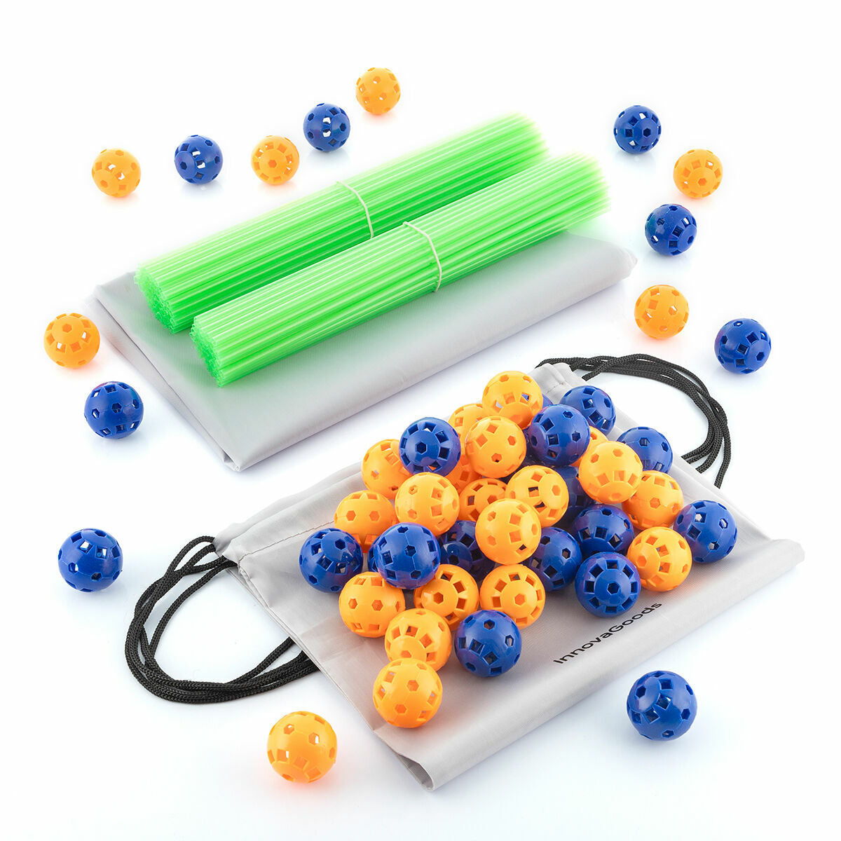 InnovaGoods Builkitt Kinder-Baukasten mit 155 Teilen und fluoreszierenden Stäben – Verpackung