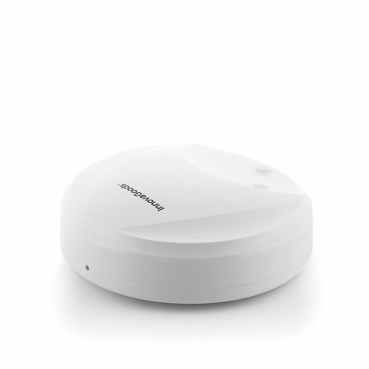 InnovaGoods intelligenter Staubsaugerroboter in Weiss mit USB-Ladekabel – Seitenansicht