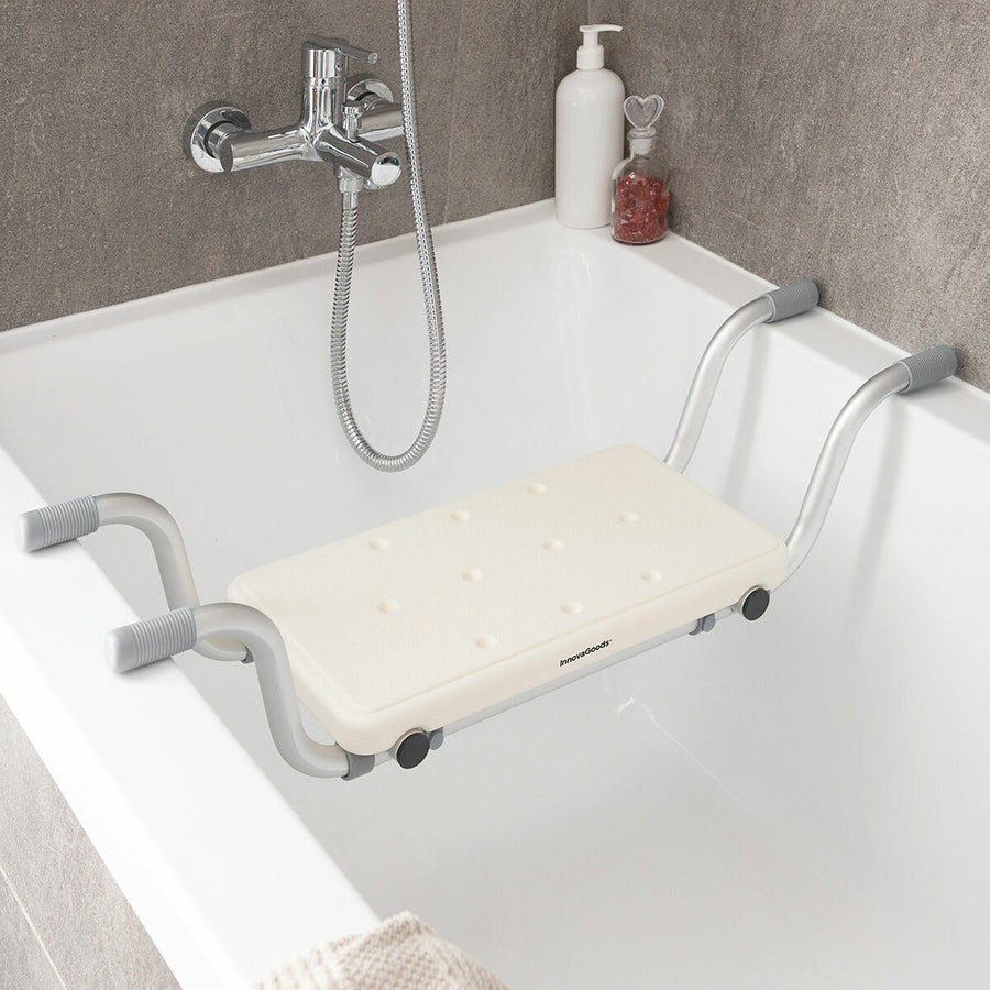 Rutschfester 2-in-1-Badewannensitz Seburett von InnovaGoods in Weiss und Grau – Produktansicht
