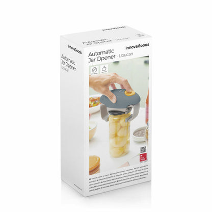 Elektrischer Gläser- und Dosenöffner Lloucan von InnovaGoods in Grau und Orange – Detailansicht