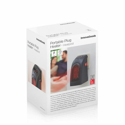 Tragbare Mini-Heizung Heatpod InnovaGoods 400 W schwarz – Detailansicht