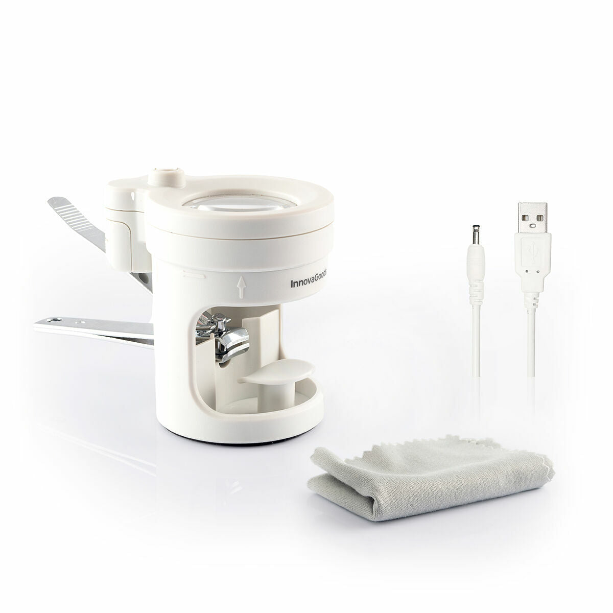 InnovaGoods Clail Nagelknipser mit LED-Licht, 8-facher Lupe und Metallfeile – Verpackung