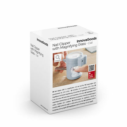 InnovaGoods Clail Nagelknipser mit LED-Licht, 8-facher Lupe und Metallfeile – Ansicht 7