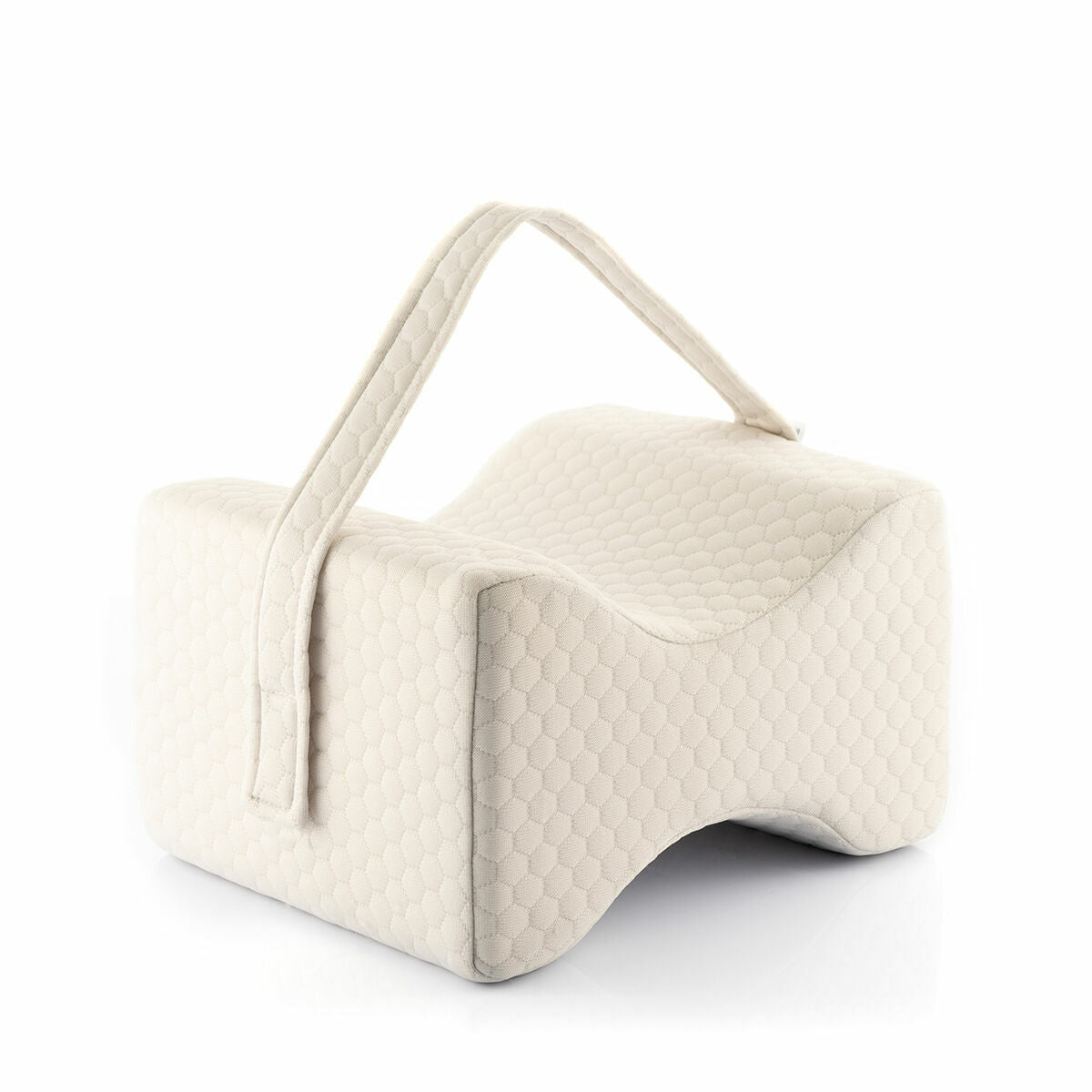 Graues ergonomisches Beinkissen Lerellow mit Befestigungsband von InnovaGoods – Rückansicht