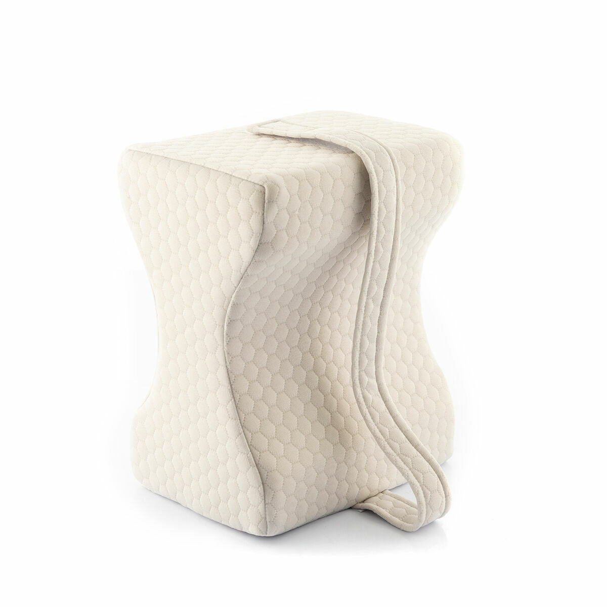 Graues ergonomisches Beinkissen Lerellow mit Befestigungsband von InnovaGoods – Seitenansicht