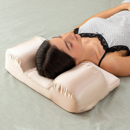 Anti-Falten-Nackenkissen Youthlow mit Satinbezug von InnovaGoods in Beige – Produktansicht