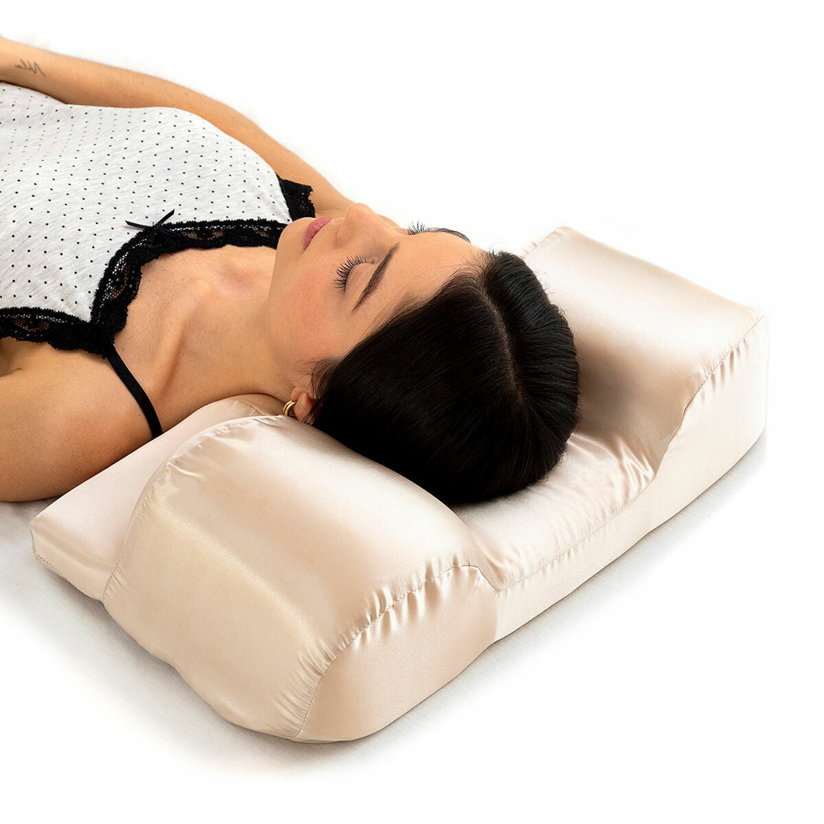 Anti-Falten-Nackenkissen Youthlow mit Satinbezug von InnovaGoods in Beige – Verpackung
