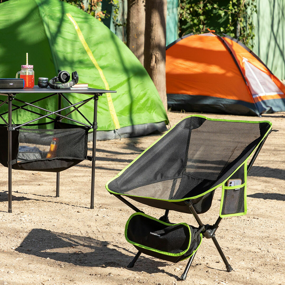 Camping-Klappstuhl Folstul von InnovaGoods mit Tragetasche – Produktansicht