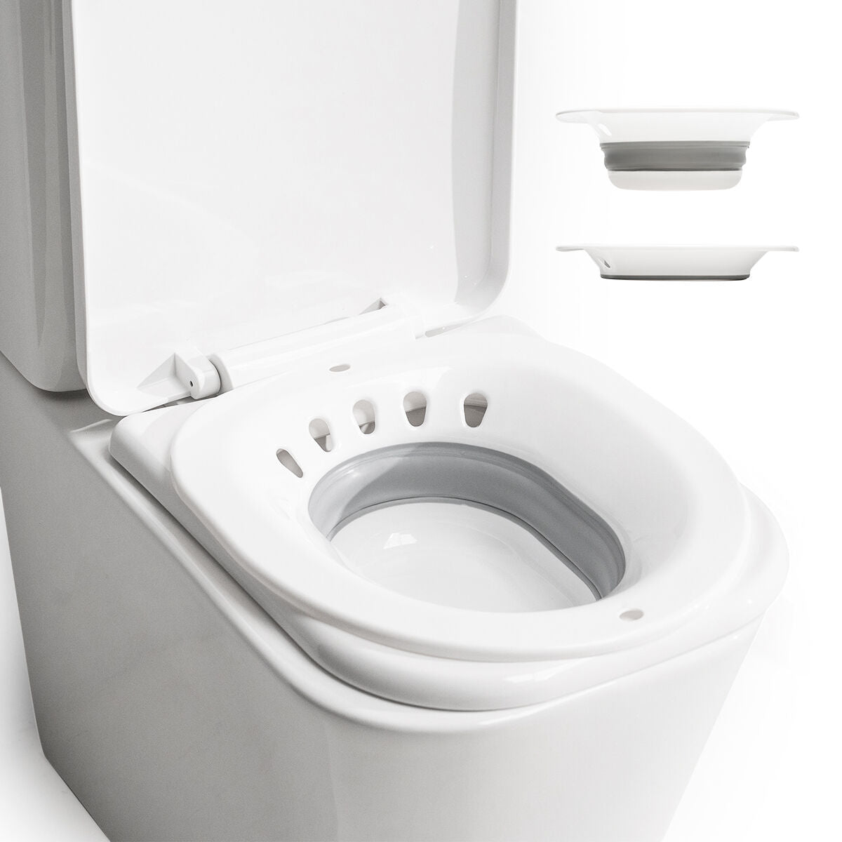 Klappbares tragbares Bidet für WCs InnovaGoods – Anwendungsansicht