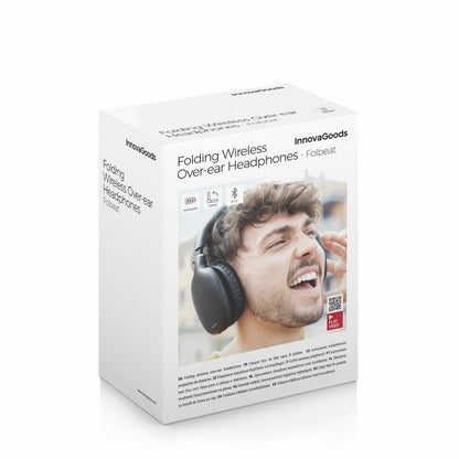 InnovaGoods Folbeat kabellose faltbare Kopfhörer schwarz – Verpackung