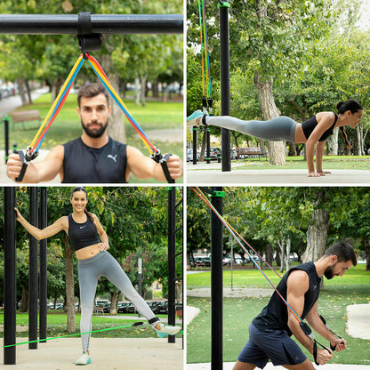 Liegestützbrett mit Widerstandsbändern und Fitness-Zubehör von InnovaGoods – Ansicht 8