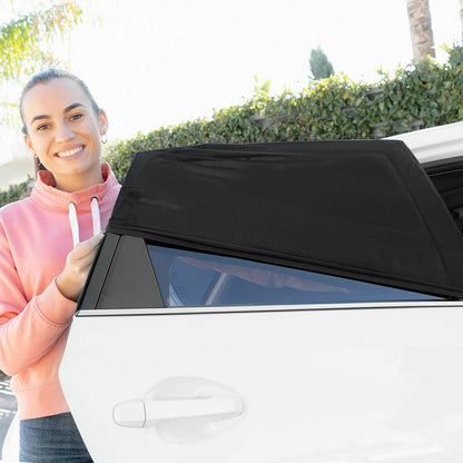 InnovaGoods Sonnenschutzgitter für das Auto, 4 Stück, schwarz – Seitenansicht