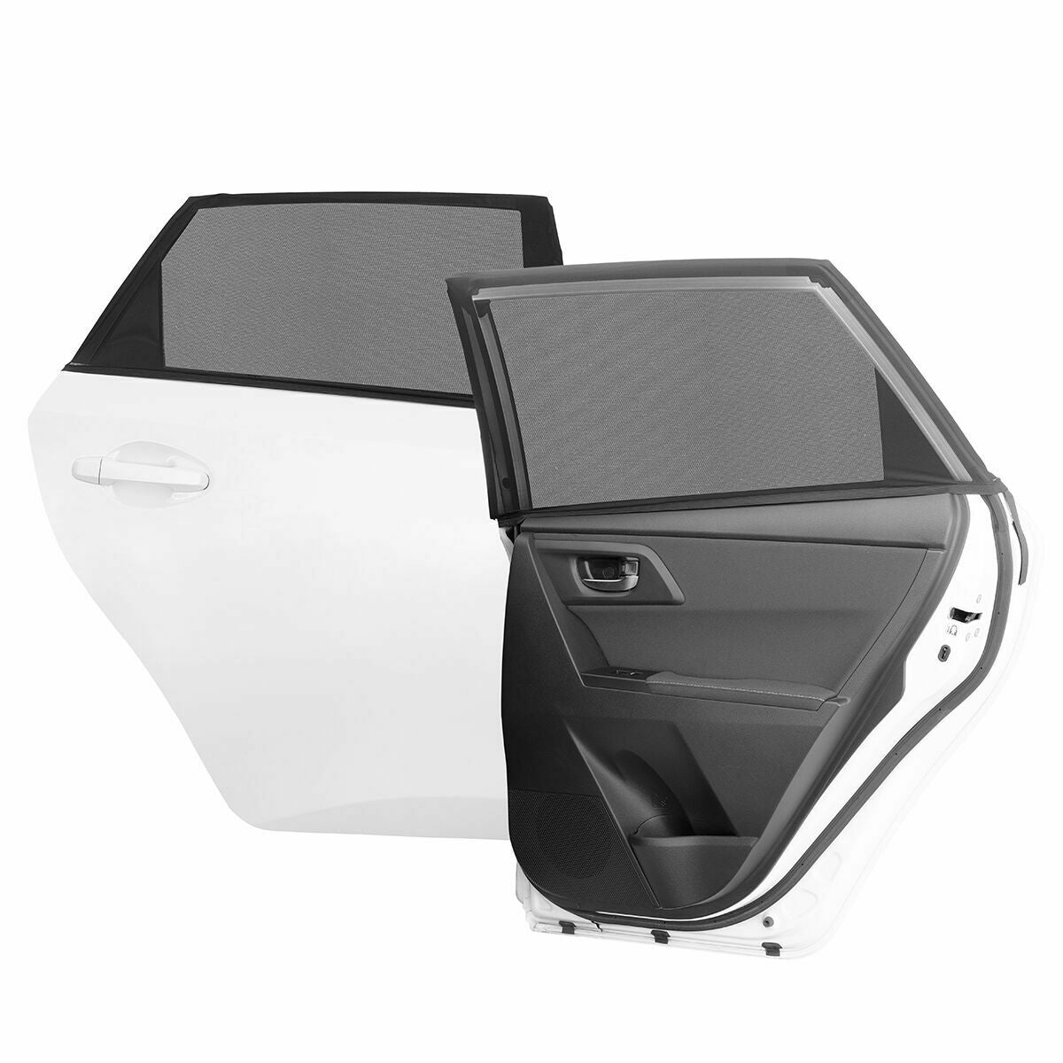 InnovaGoods Sonnenschutzgitter für das Auto, 4 Stück, schwarz – Rückansicht