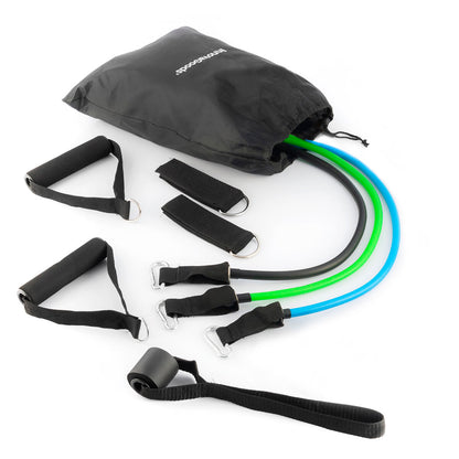 Liegestützbrett- und Widerstandsband-Set mit Zubehör von InnovaGoods – Detailansicht