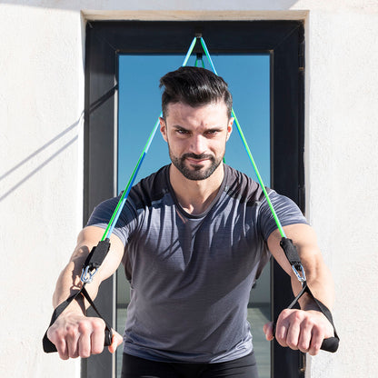 Klimmzugstation mit Widerstandsbändern und Fitnesszubehör von InnovaGoods – Seitenansicht