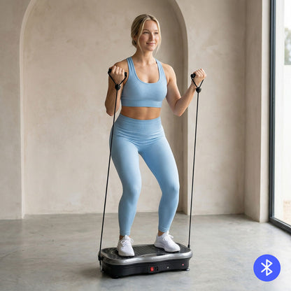 Vibrationsplatte mit Lautsprecher, Widerstandsbändern und Sauna-Weste XL von InnovaGoods – Ansicht 8