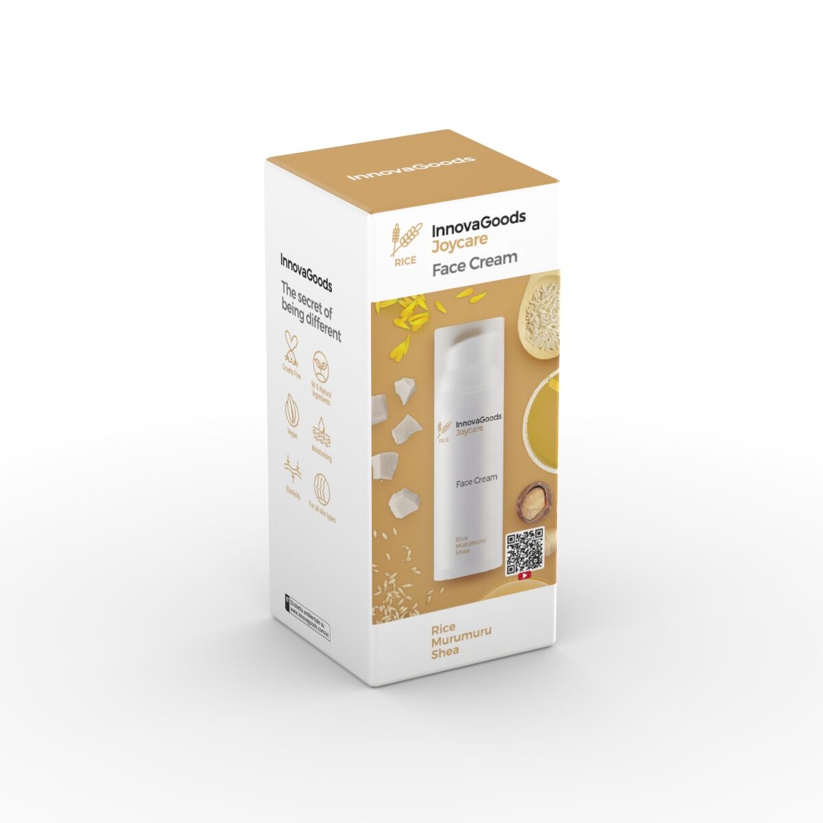Pack Gesichtsmassagegerät, Gesichtsserum Rice Joyboost 30 ml und Gesichtscreme Rice Joycare 50 ml InnovaGoods