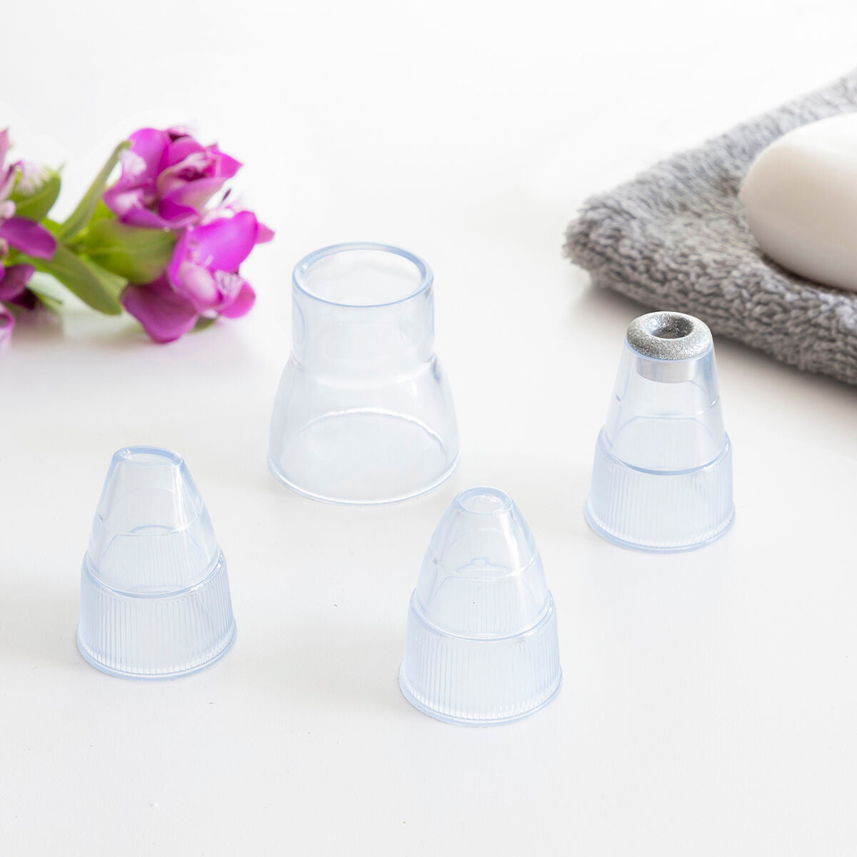Set Elektrischer Gesichtsreiniger gegen Mitesser und Gesichtsreinigungsgel Rice Joypure 200 ml InnovaGoods