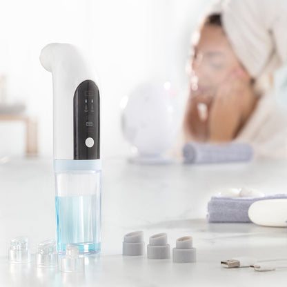 Set Gesichtsreinigungsgerät gegen Unreinheiten wiederaufladbar+Gesichtsreiniger Rice Joypure 200 ml InnovaGoods