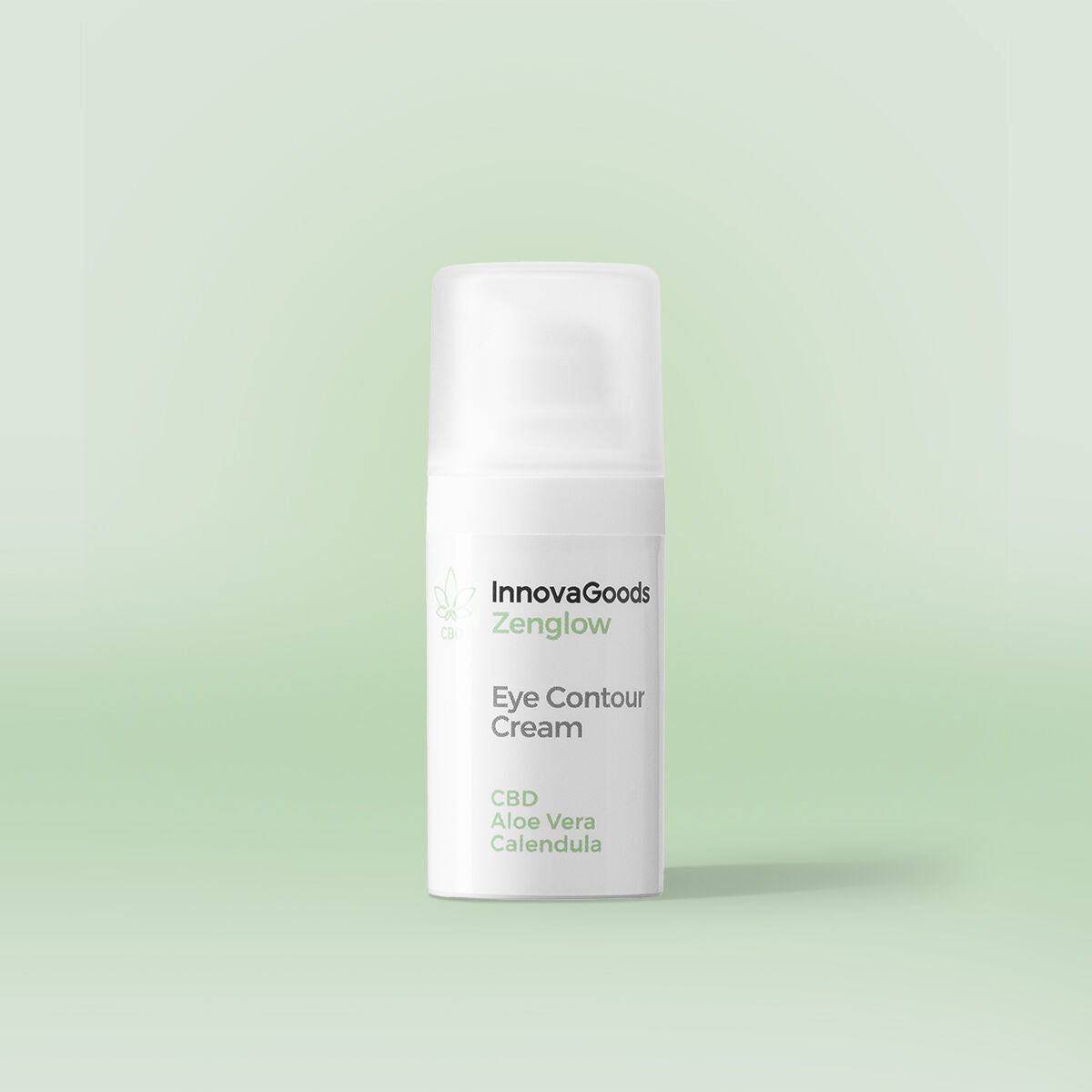 Pack Augenmassagegerät Anti-Aging mit Phototherapie und Thermotherapie und Augenpflege CBD Zenglow 15 ml InnovaGoods