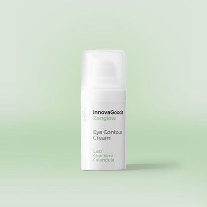 Pack Augenmassagegerät Anti-Aging mit Phototherapie und Thermotherapie und Augenpflege CBD Zenglow 15 ml InnovaGoods