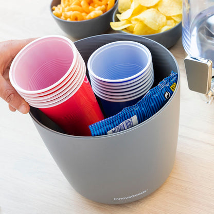 InnovaGoods Snackschalen-Set mit kühlendem 4-l-Getränkespender – Ansicht 7