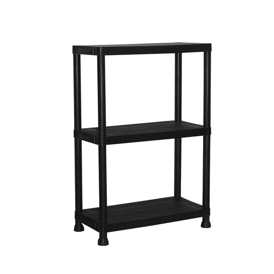 Marbueno Regal 3 Regale Kunststoff Schwarz 61x31x91 cm Garten 10536