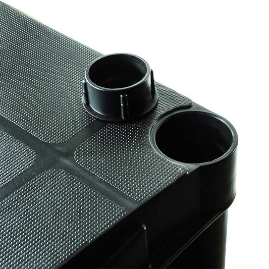 Marbueno Regale 4 Böden Kunststoff Schwarz 61x31x131 cm Garten 10537