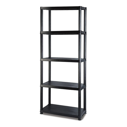 Marbueno Regal 5 Böden Kunststoff Schwarz 61x31x171 cm Garten 10538