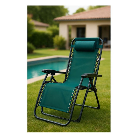 Gepolsterte Campingstuhl Marbueno grün 90 x 108 x 66 cm