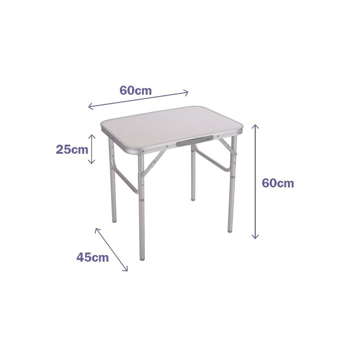 Table Klapptisch Marbueno Weiß 60 x 60 x 45 cm