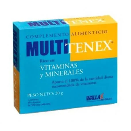 WALAS WALAS Multitenex 40 Kapseln 500 mg Nahrungsergänzung von Wallax Farma Kosmetik