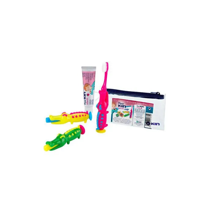 KIN KIN Fluorkin Kinderreisekrokodil 3er-Pack Kosmetik