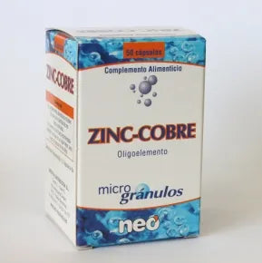 NEO NEO Microgranulos Zinc Cobre 50 Kapseln Nahrungsergänzung Kosmetik