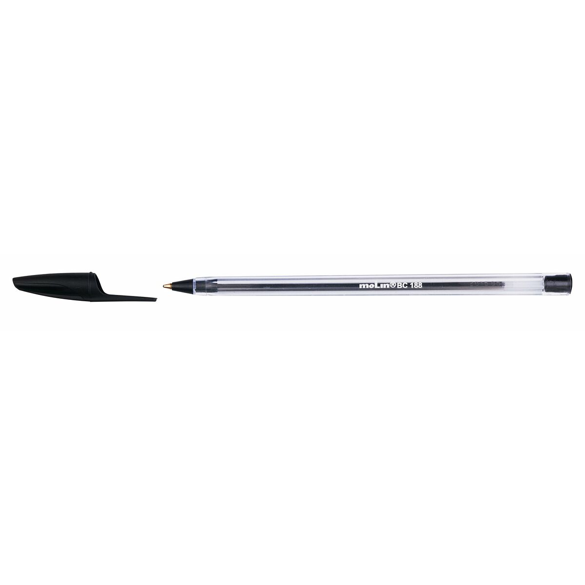 Molin BC188 Kristall Kugelschreiber schwarz 1 mm, 50 Stück – Detailansicht