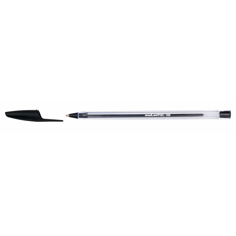 Molin BC188 Kristall Kugelschreiber schwarz 1 mm, 50 Stück – Detailansicht