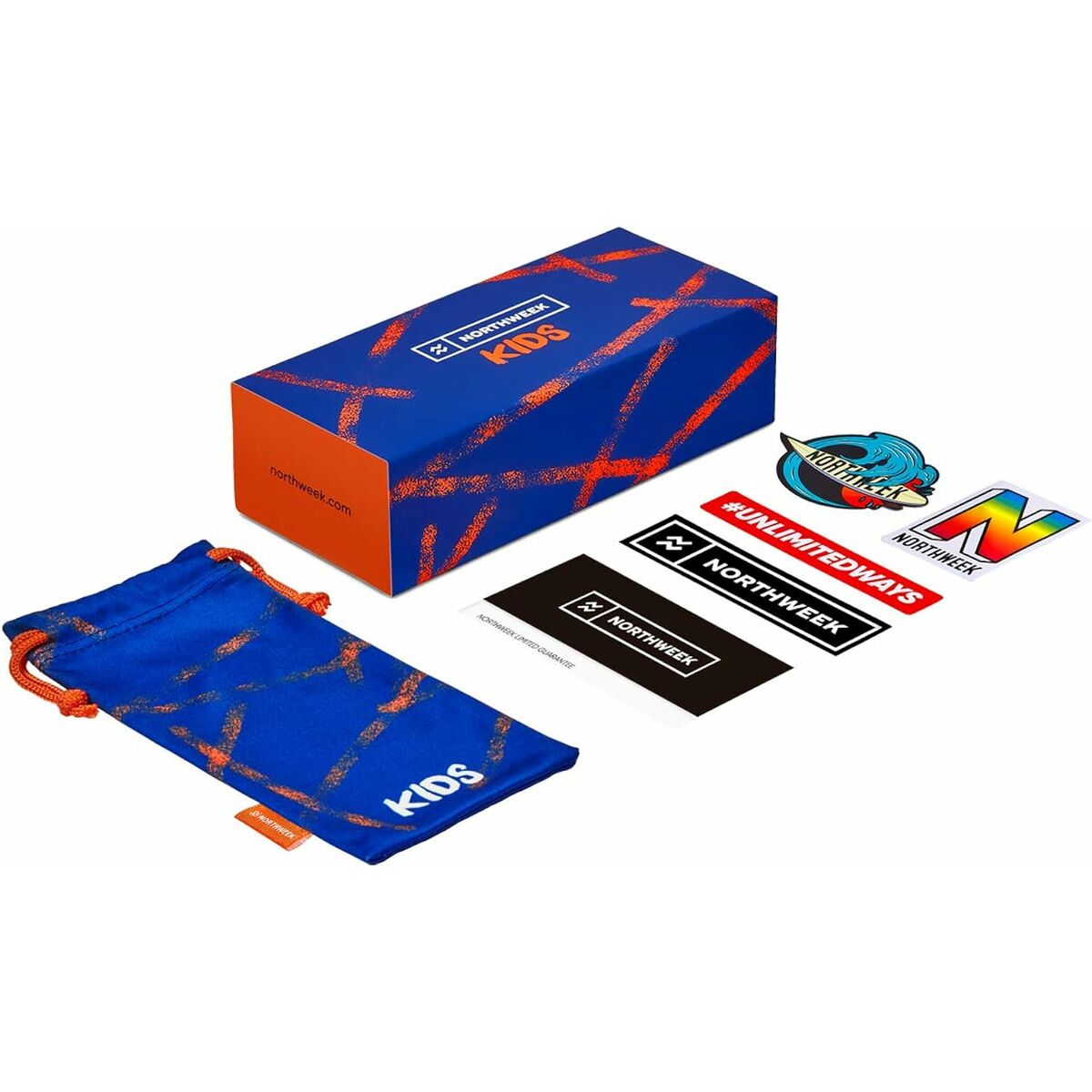 Northweek Kindersonnenbrille Northweek Kids Bright Ø 47 Mm Blau Durchsichtig