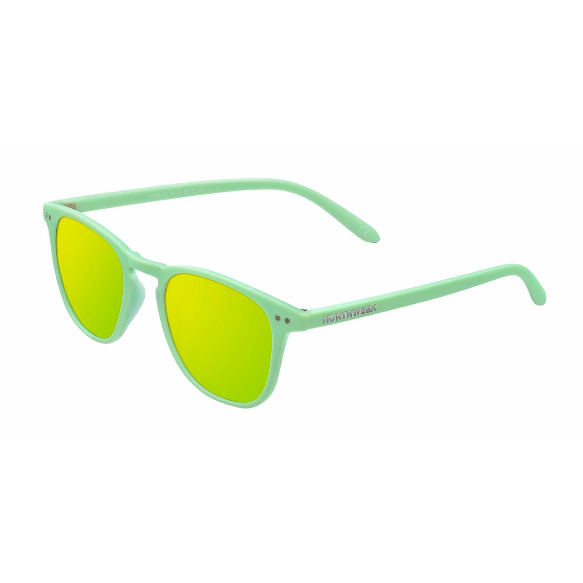 Northweek Unisex-Sonnenbrille Northweek Wall Ø 45 Mm Gelb Grün