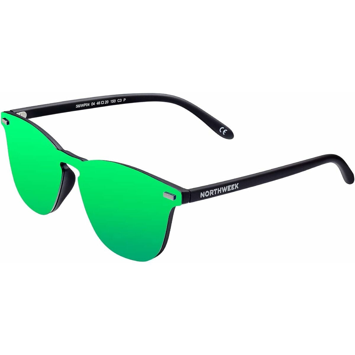 Northweek Unisex-Sonnenbrille Northweek Wall Phantom Ø 45 Mm Grün Schwarz