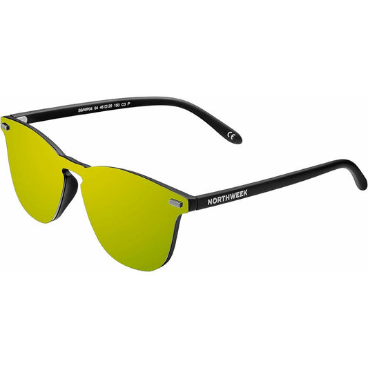 Northweek Unisex-Sonnenbrille Northweek Wall Phantom Ø 45 Mm Gelb Schwarz