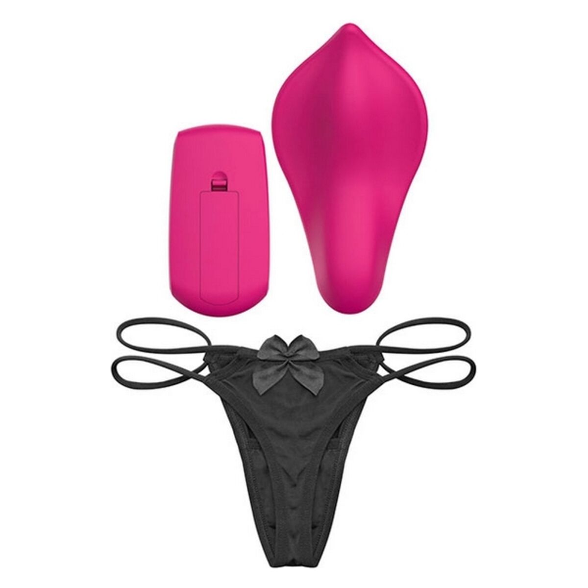 Liebe Panty Cerise mit G-Punkt-Vibrator, aufladbares Massagegerät – Rückansicht