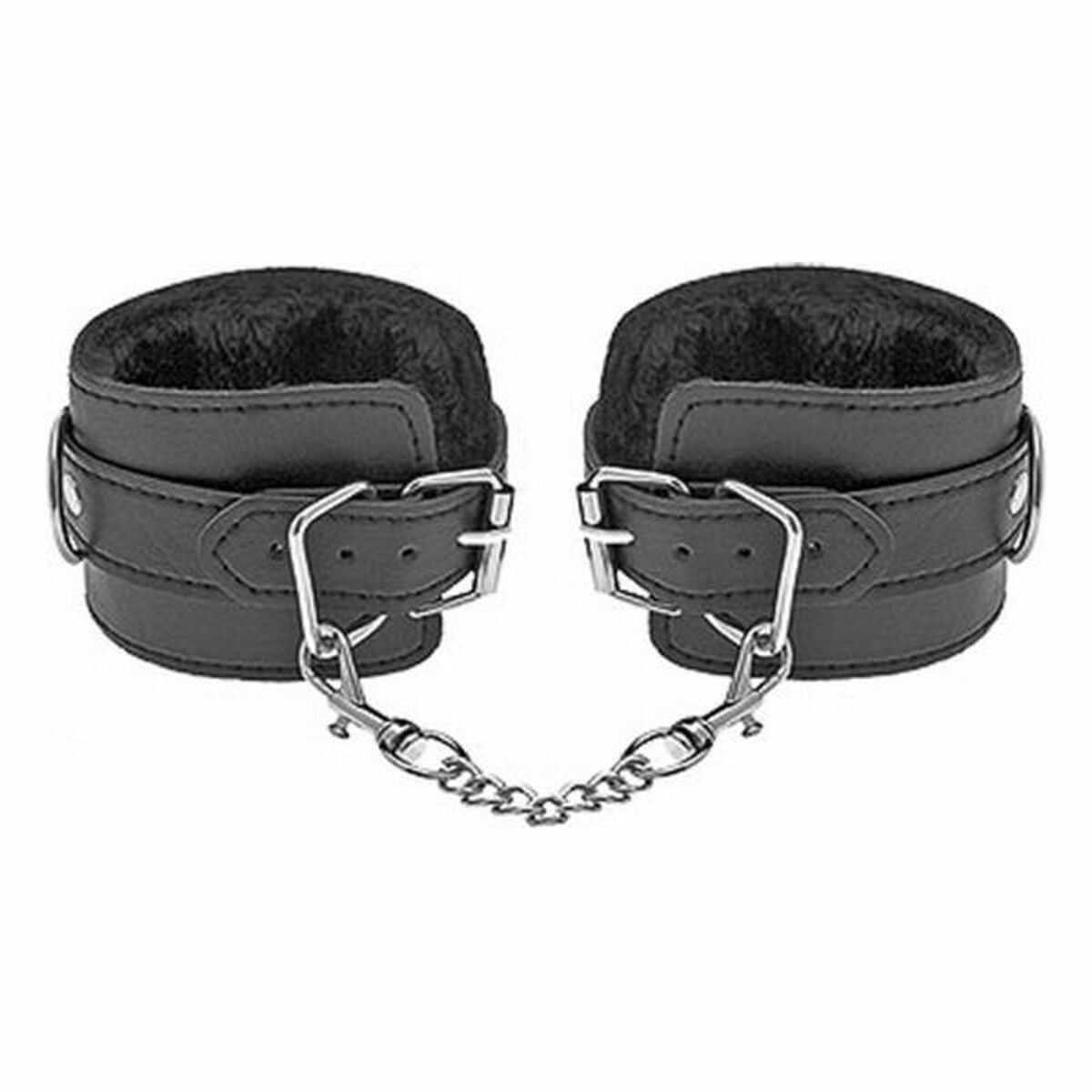 Handschellen S Pleasures Lover's Schwarz Schwarz/Silberfarben