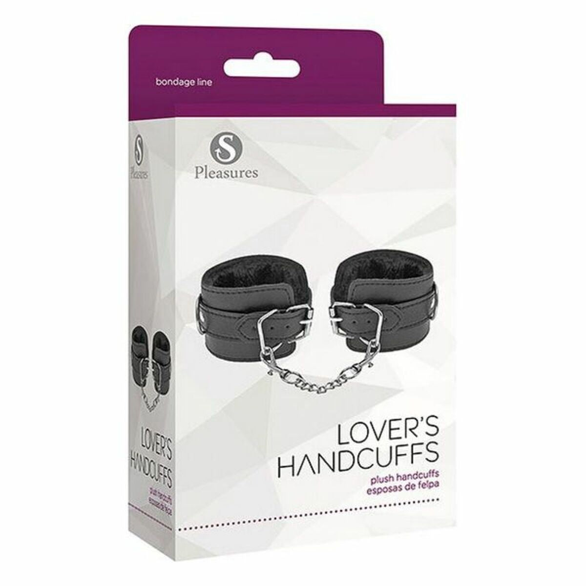 Handschellen S Pleasures Lover's Schwarz Schwarz/Silberfarben