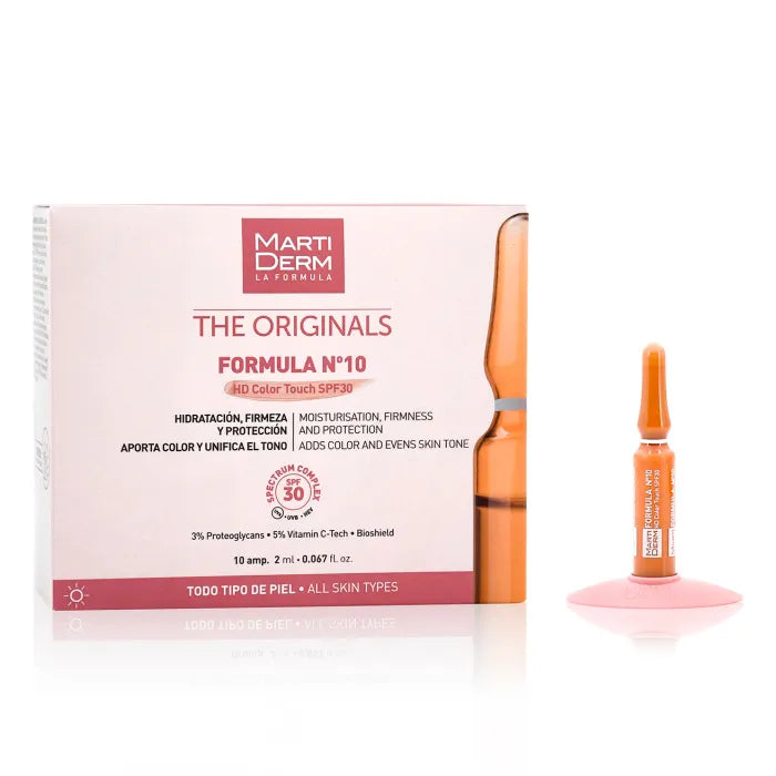 MARTIDERM MARTIDERM Ampullen Formel Nº10 SPF 30 mit Farbe 30U Gesichtsschutz und Pflege Kosmetik