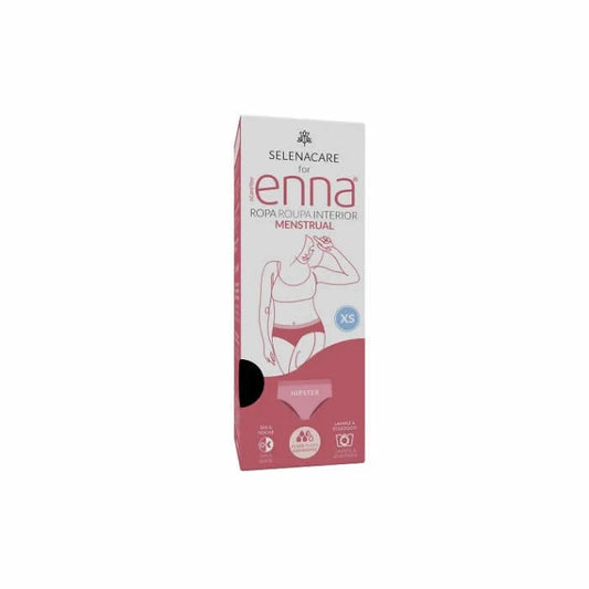 ENNA ENNA Menstrual Hipster Slip Schwarz Heavy Flow Größe XS für Tag und Nacht Kosmetik