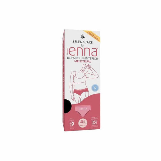 ENNA ENNA Menstruationsslip Hipster Schwarz Moderate Flow Größe S für Tag und Nacht Kosmetik