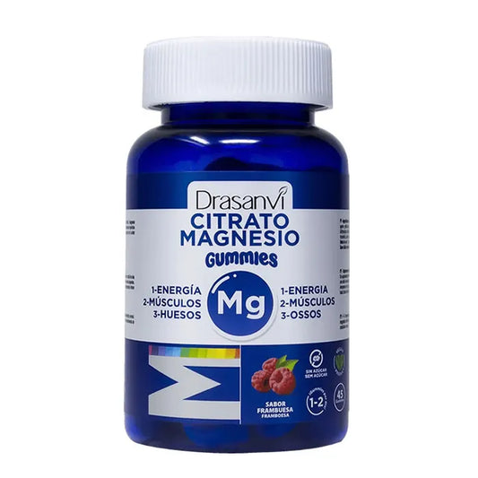 DRASANVI DRASANVI Magnesiumcitrat 45 Gummies mit Himbeergeschmack Nahrungsergänzung Kosmetik